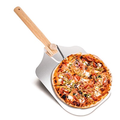 8 Pulgadas Pala Corta Y Redonda para Pizza Karboby Pala De Pizza Perforada De Aluminio 